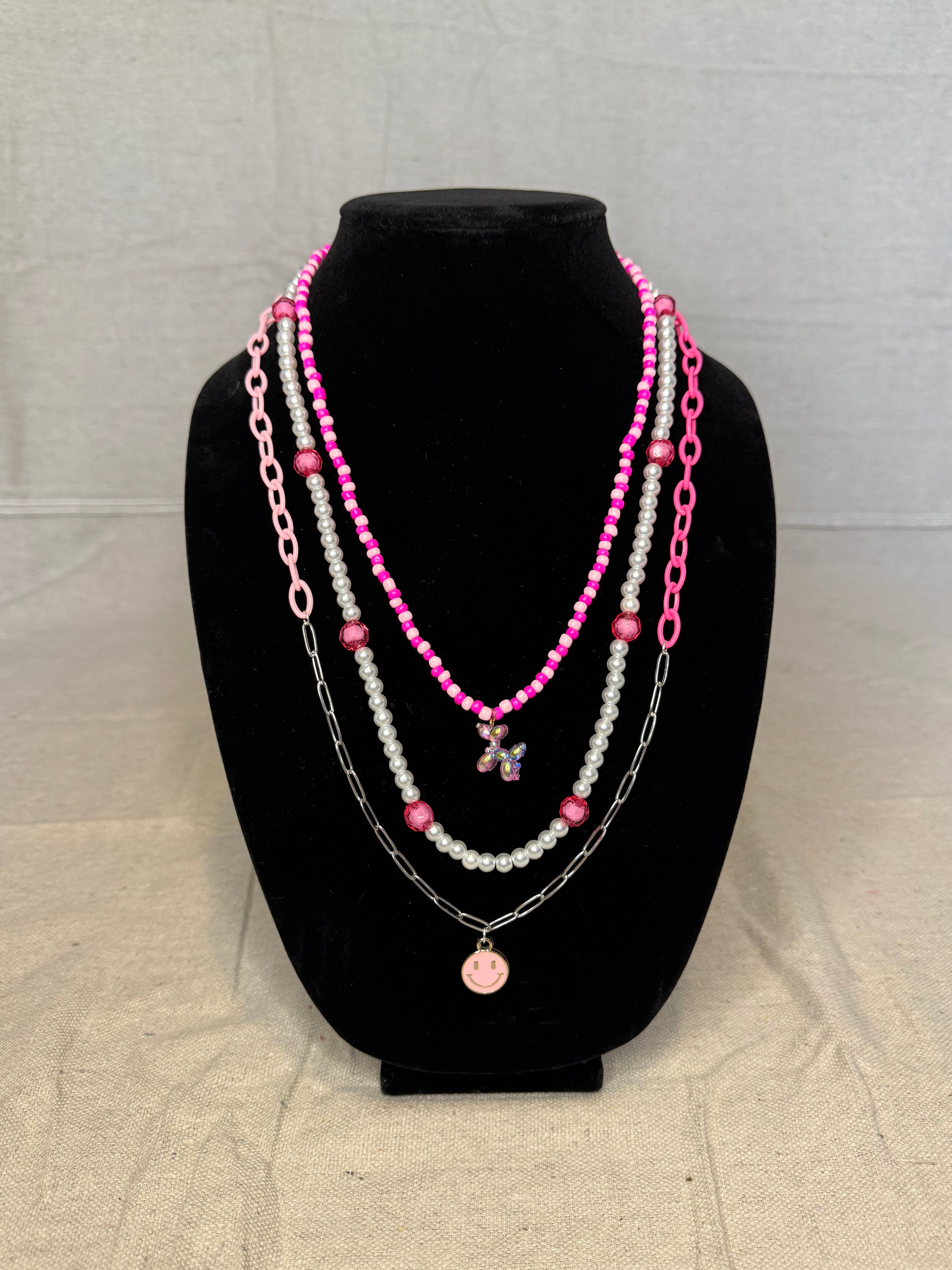 Pink Pearl Smiley Stack