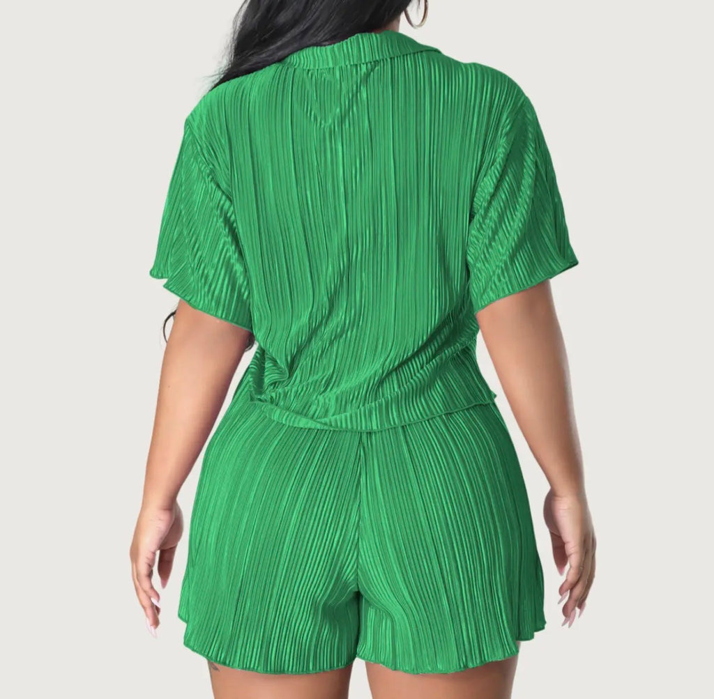 Emerald Crinkle Set