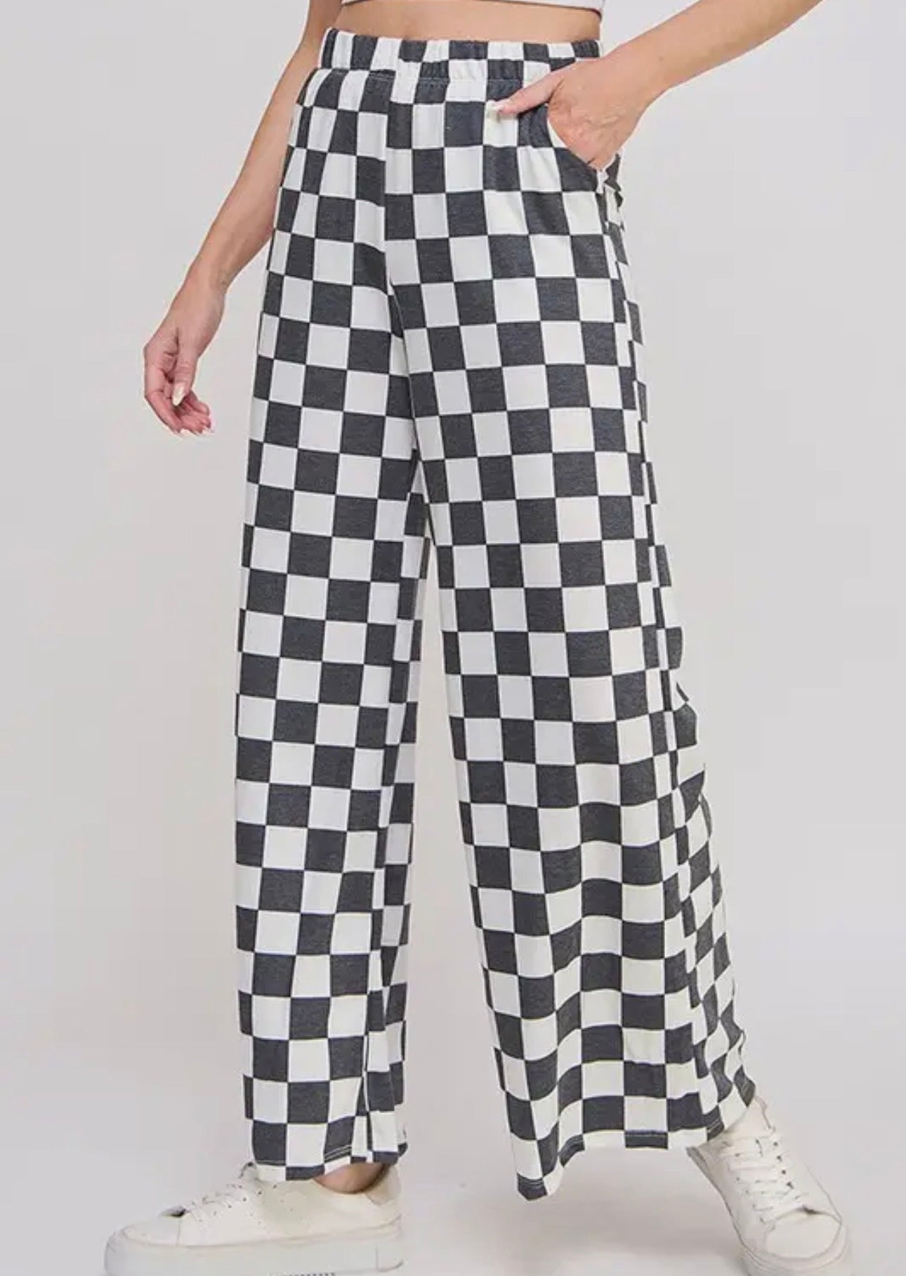 Charcoal Checkmate Pants