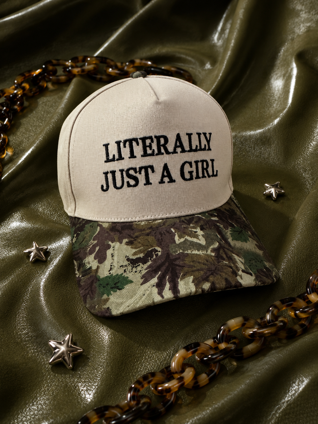 Camo Literally Just A Girl Hat