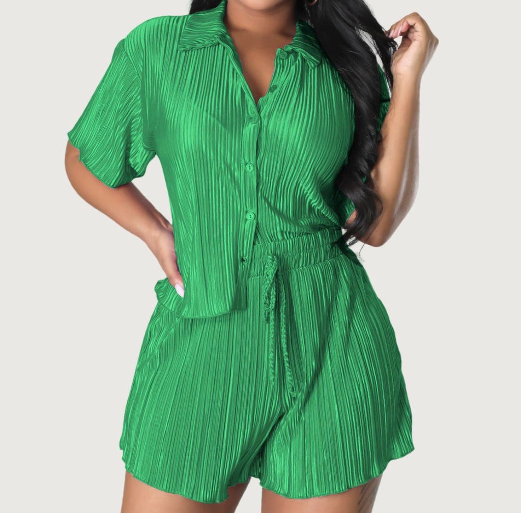 Emerald Crinkle Set