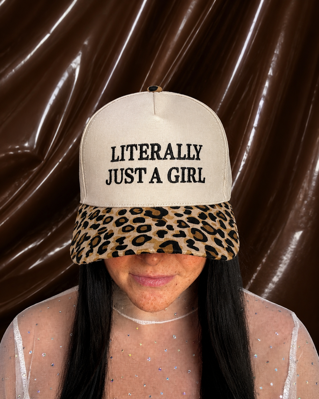 Leopard Literally Just A Girl Hat