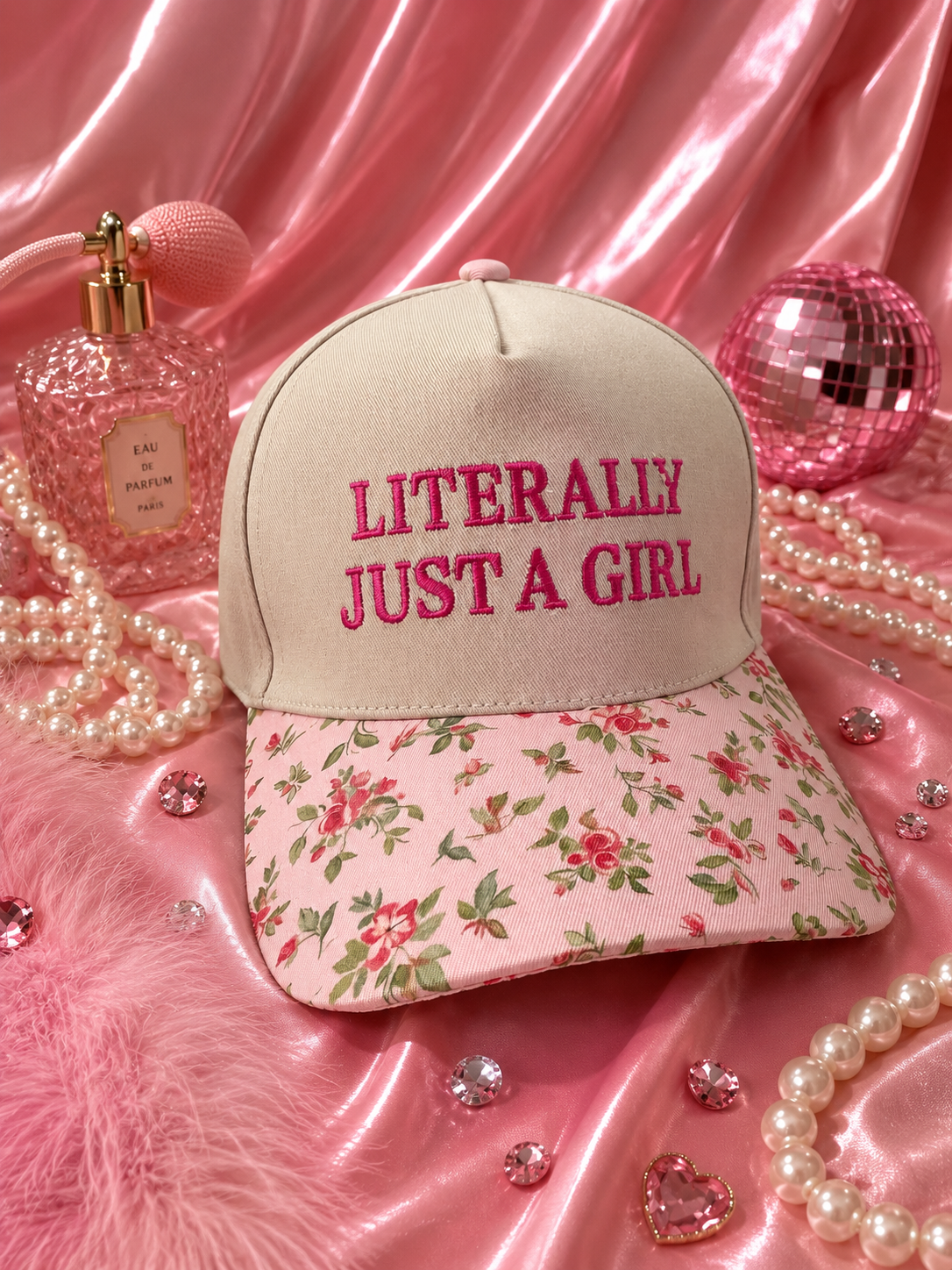 Floral Literally Just A Girl Hat