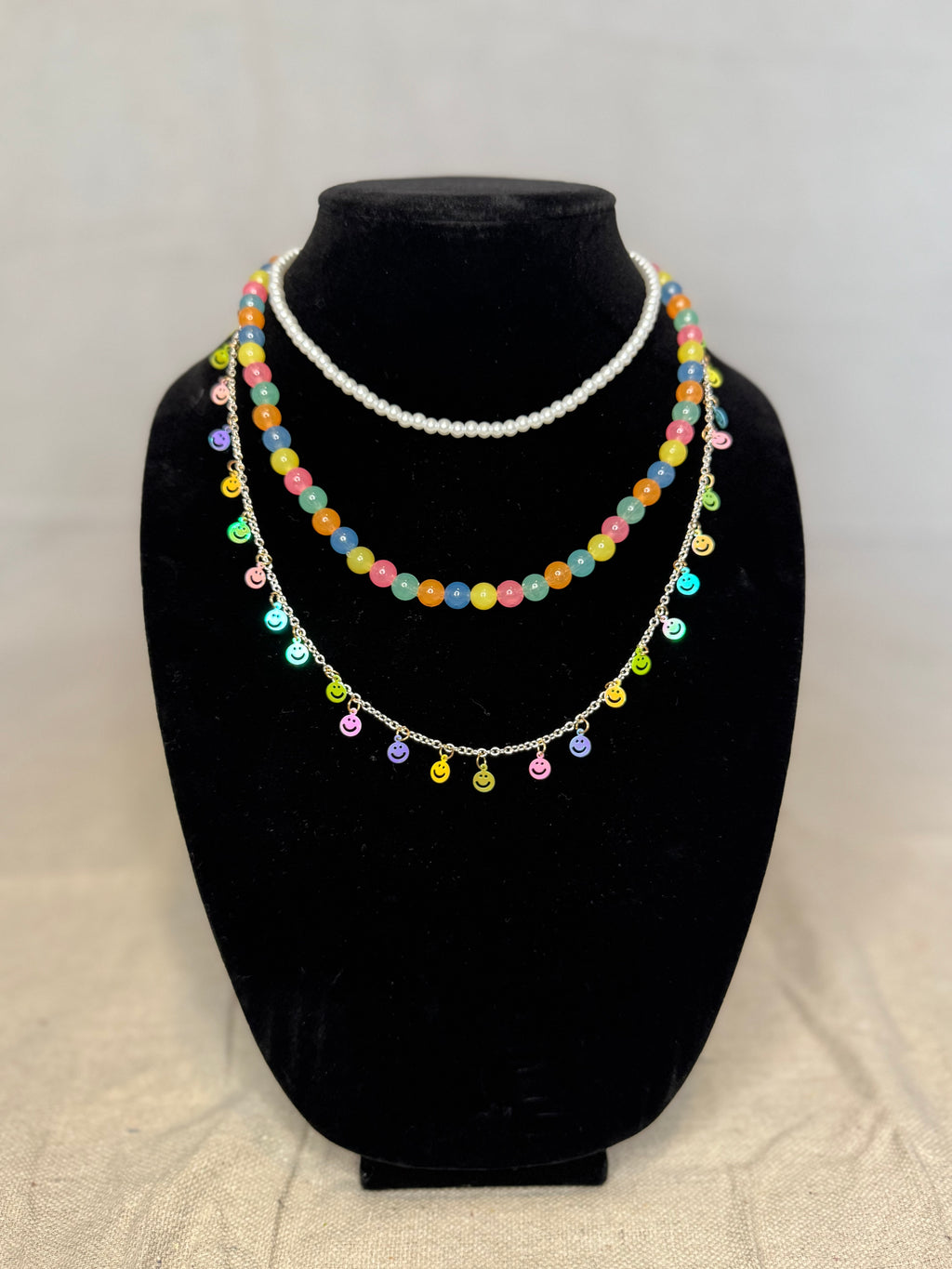 Rainbow Smiley Charm Stack