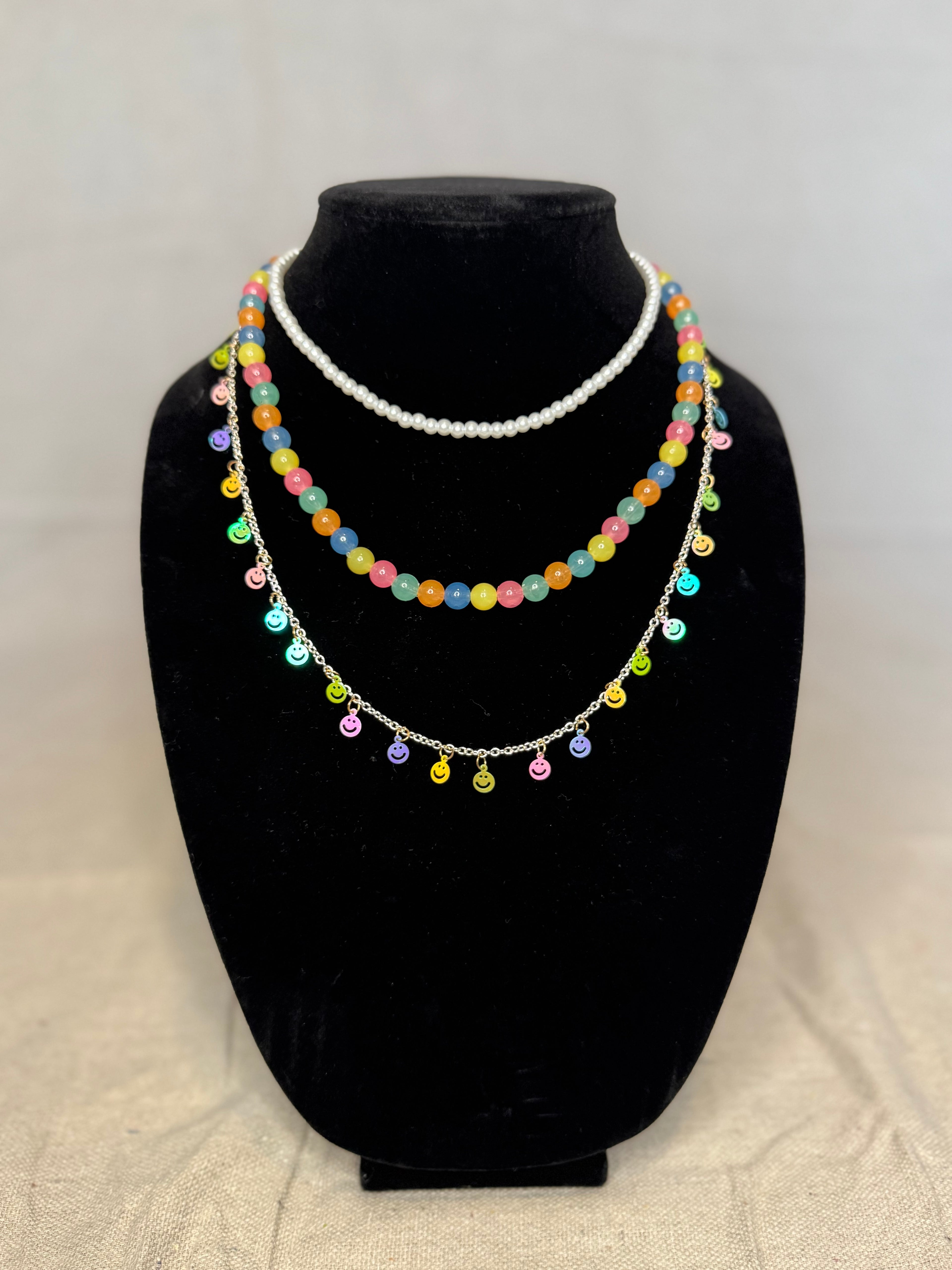 Rainbow Smiley Charm Stack