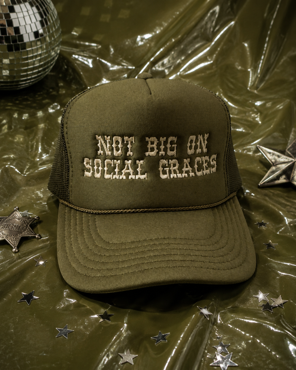 Not Big On Social Graces Trucker Hat