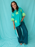Seafoam Star Patch Top