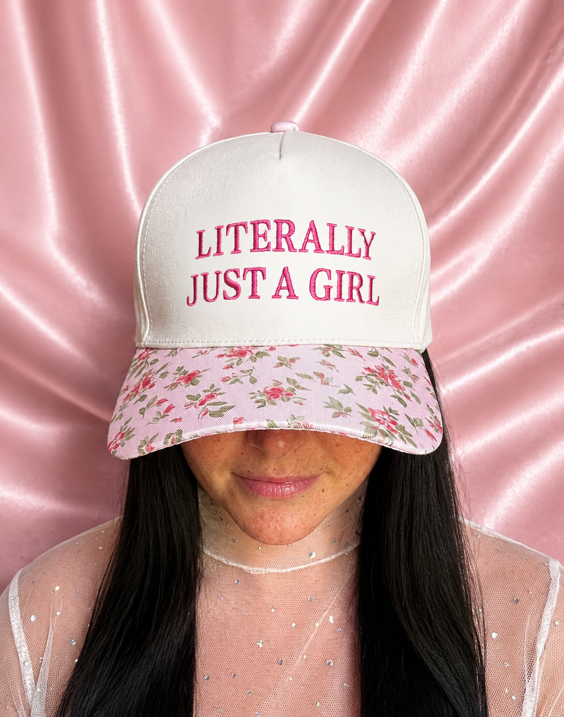 Floral Literally Just A Girl Hat