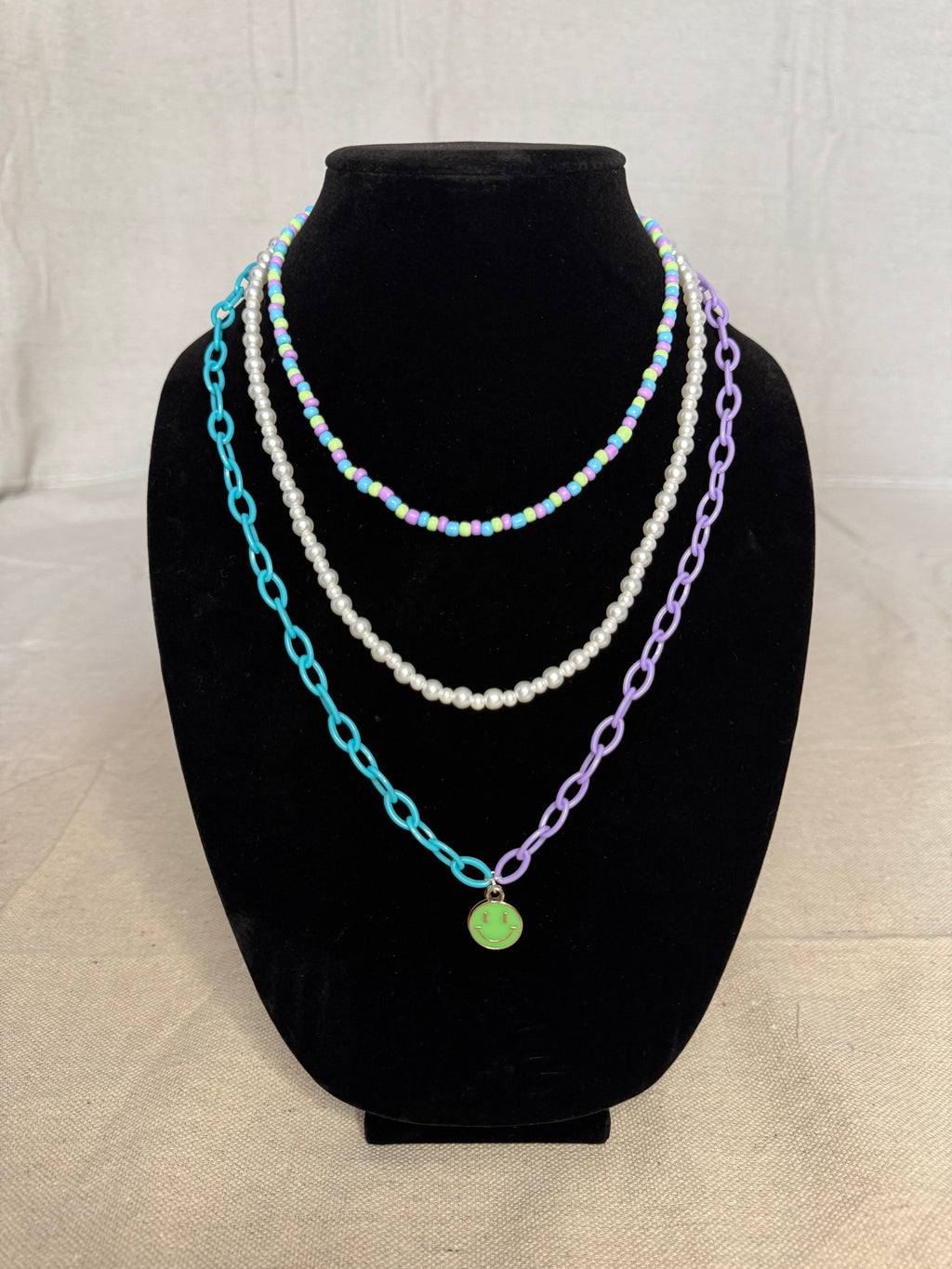 Pastel Smiley Charm Stack