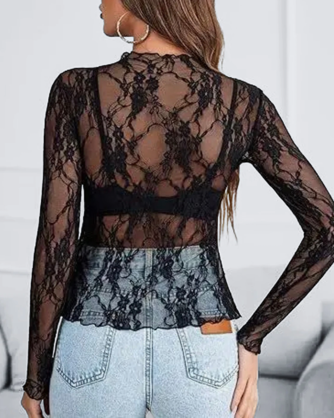 Midnight Lace Mesh Top