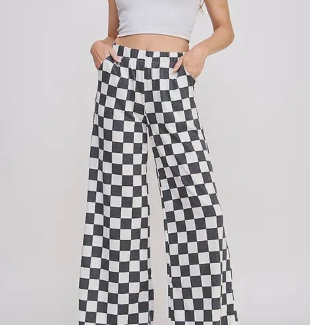 Charcoal Checkmate Pants