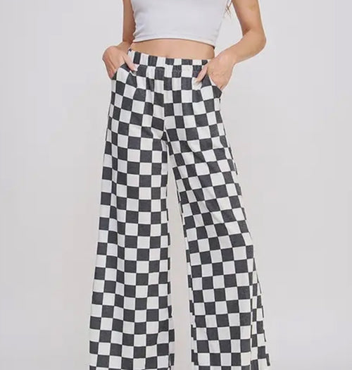 Charcoal Checkmate Pants