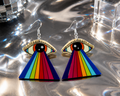 Rainbow Third Eye Dangle Earrings
