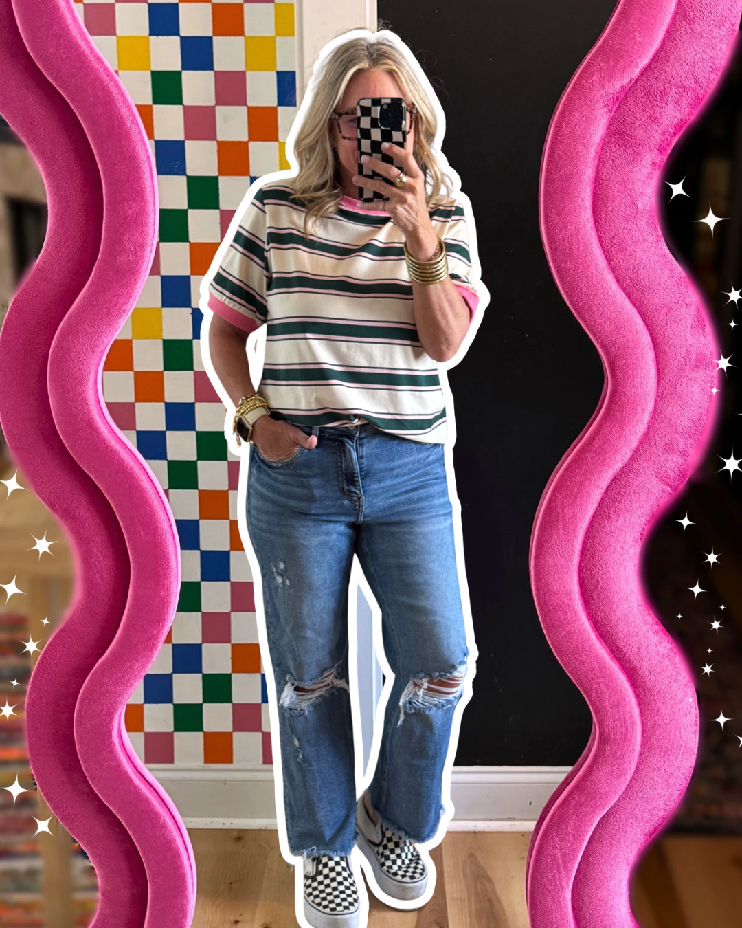 Preppy Pop Striped Top