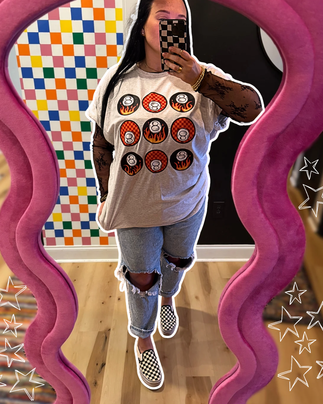 Flamin' 8 Graphic Tee