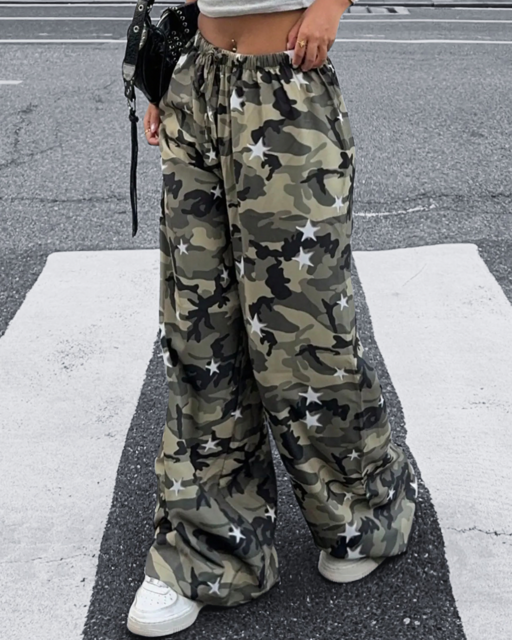 Camo Star Girl Wide Leg Pants