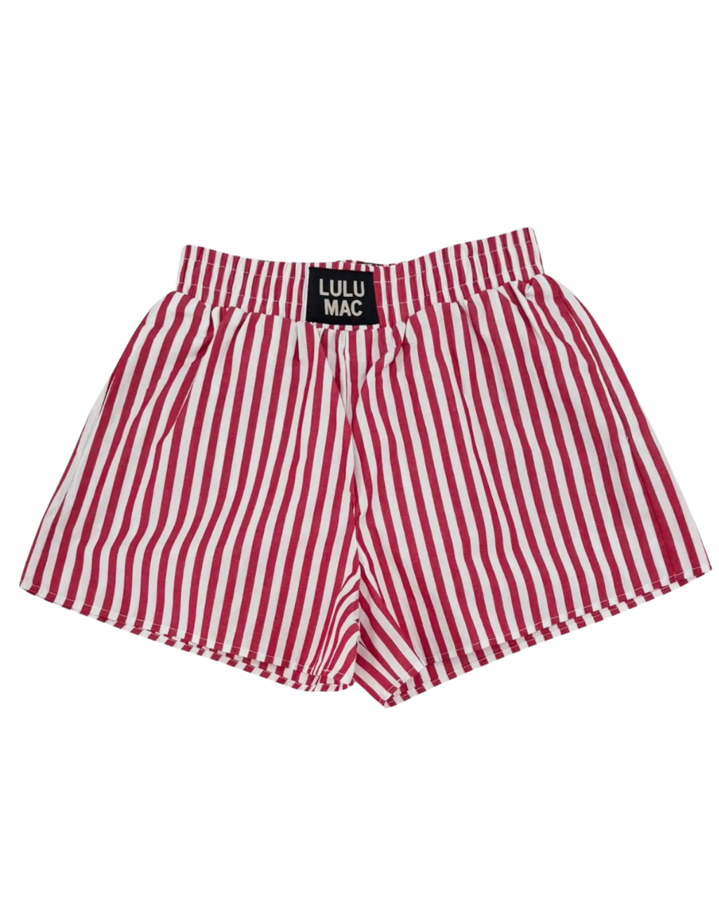 Off Duty Structured Red Striped Shorts