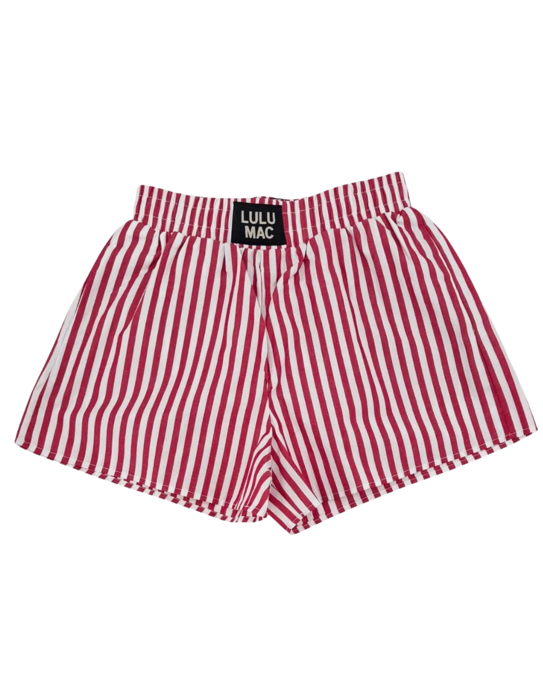 Off Duty Structured Red Striped Shorts