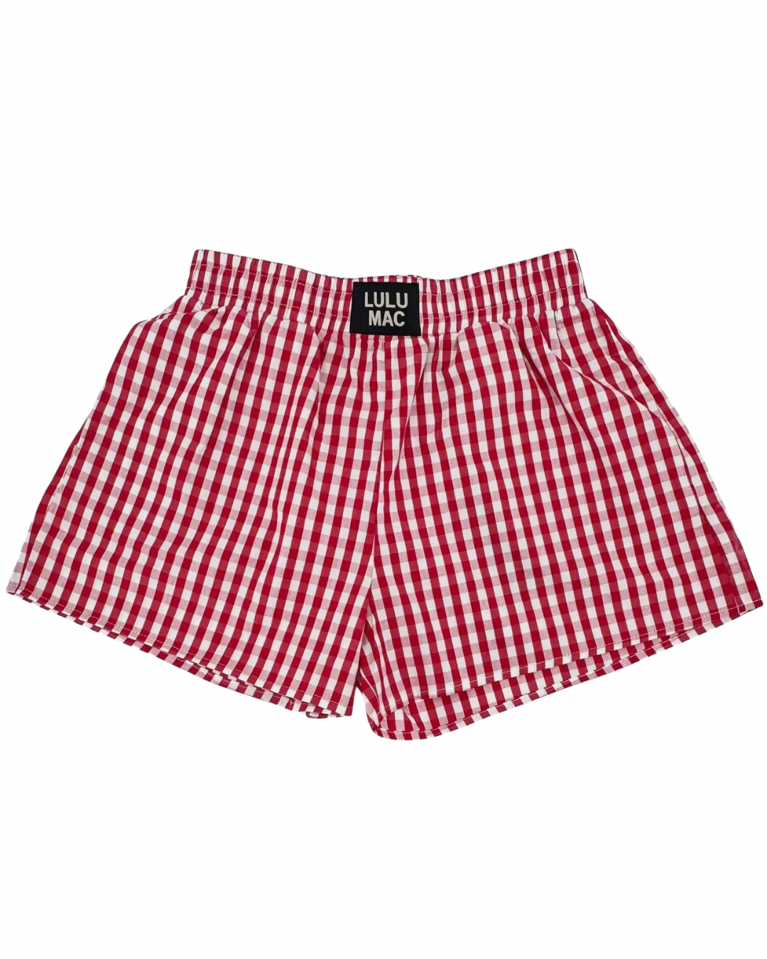 Off Duty Structured Red Gingham Shorts