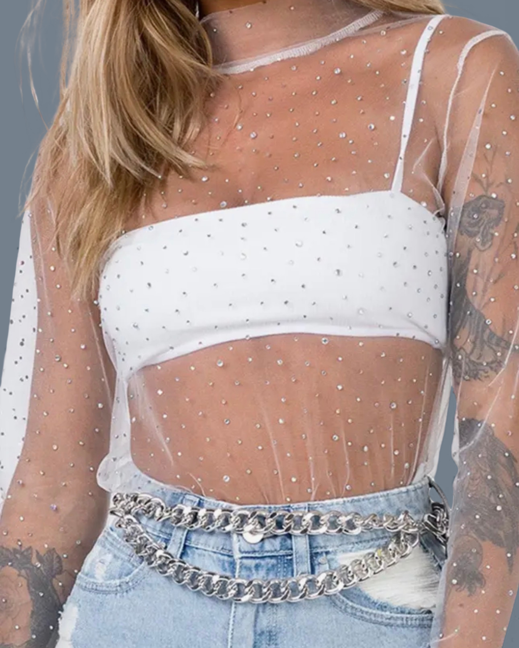 Starlight Spark Mesh Top