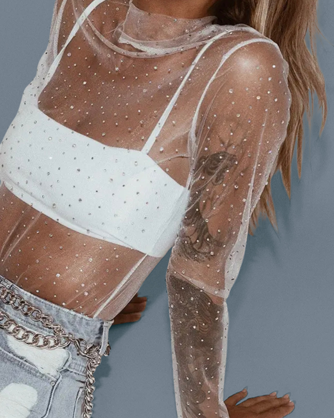 Starlight Spark Mesh Top