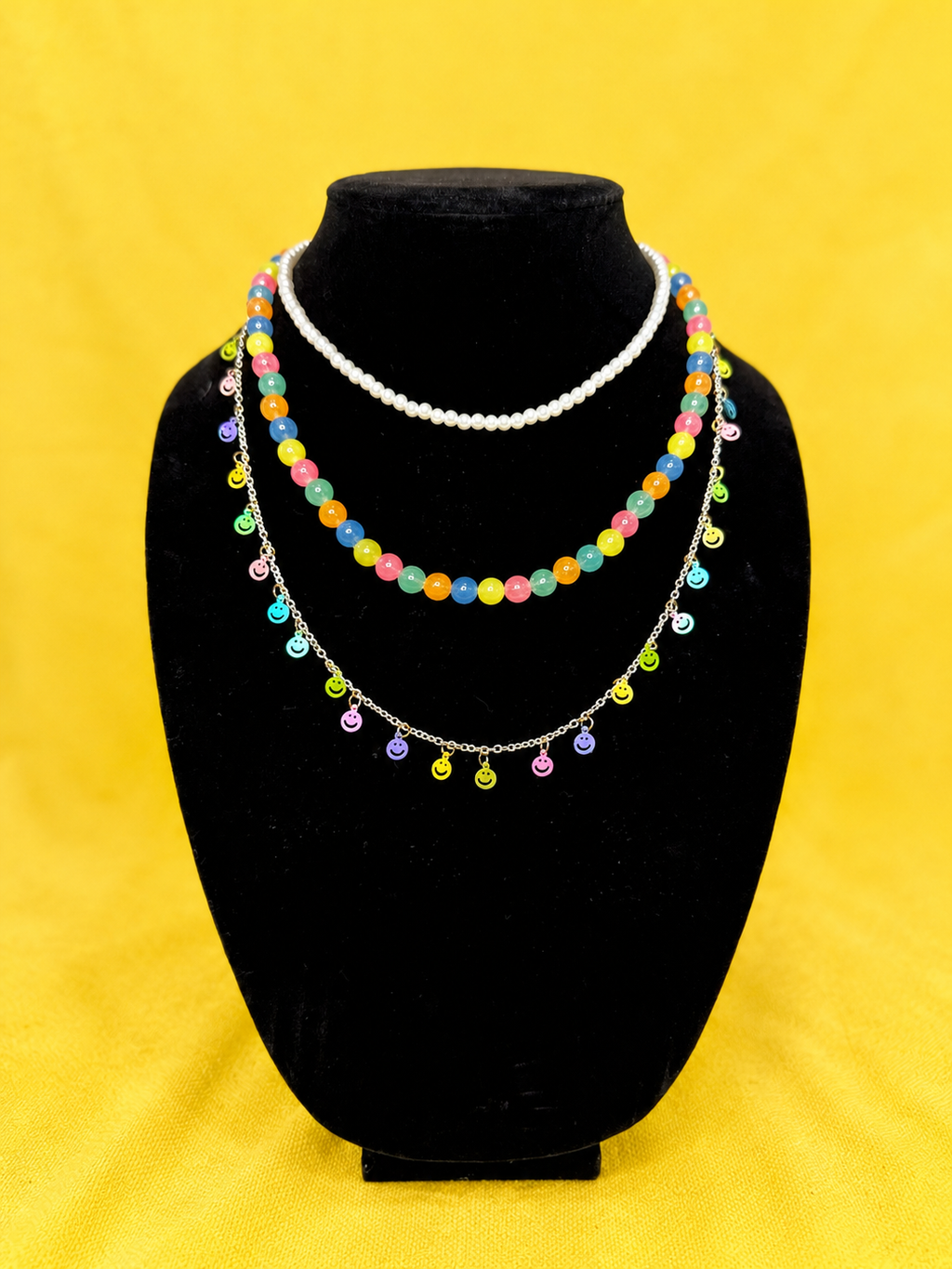Rainbow Smiley Charm Stack
