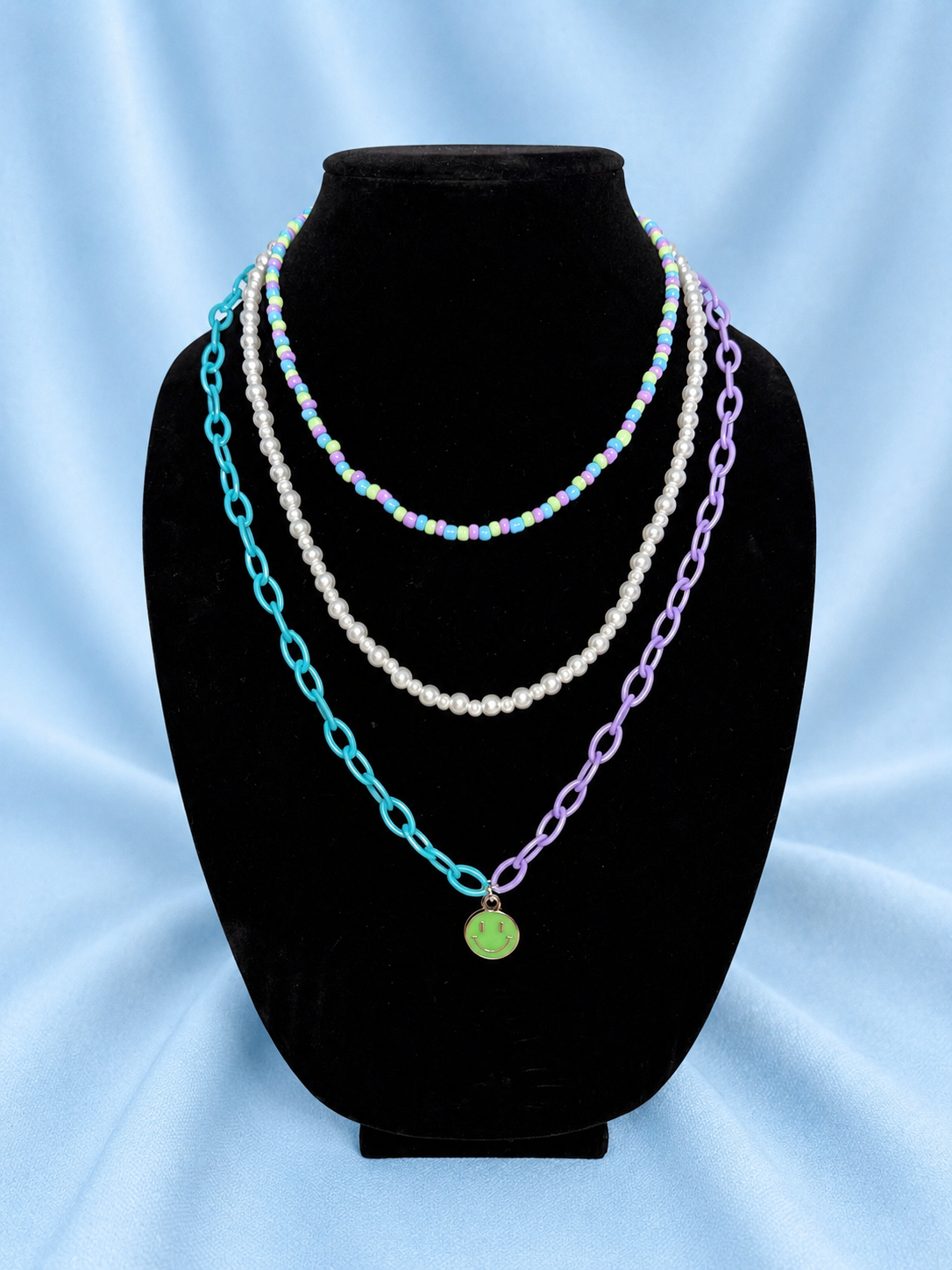 Pastel Smiley Charm Stack