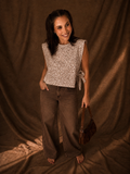 Leopard Side Tie Top