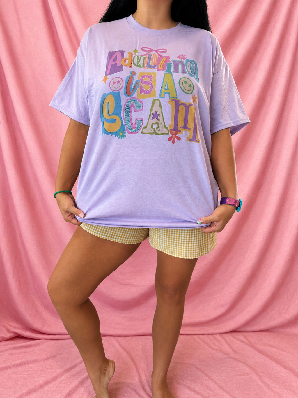 Adulting Is A Scam Graphic Tee